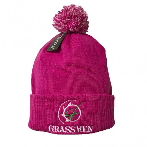  Grassmen Pink Bobble Hat