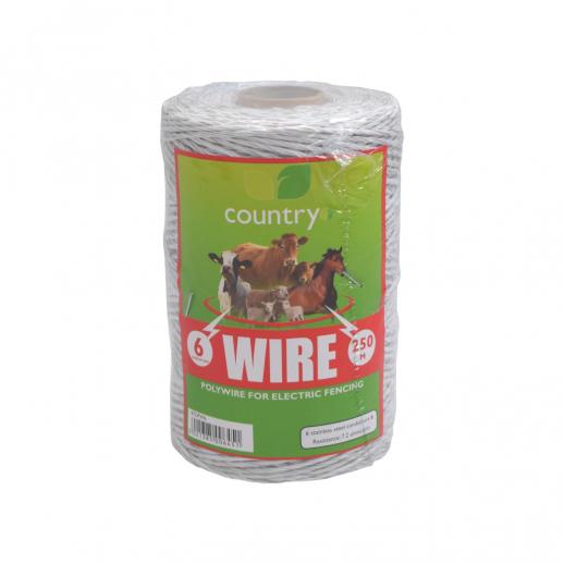 Country 6 Strand Electric Fence Poly Wire 