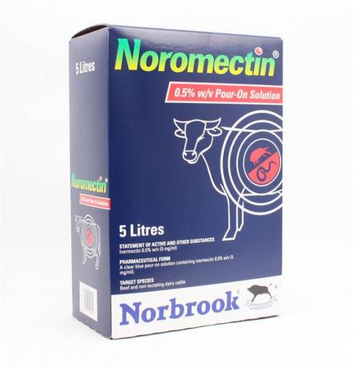  Noromectin 0.5% w/v Pour-On Solution for Cattle