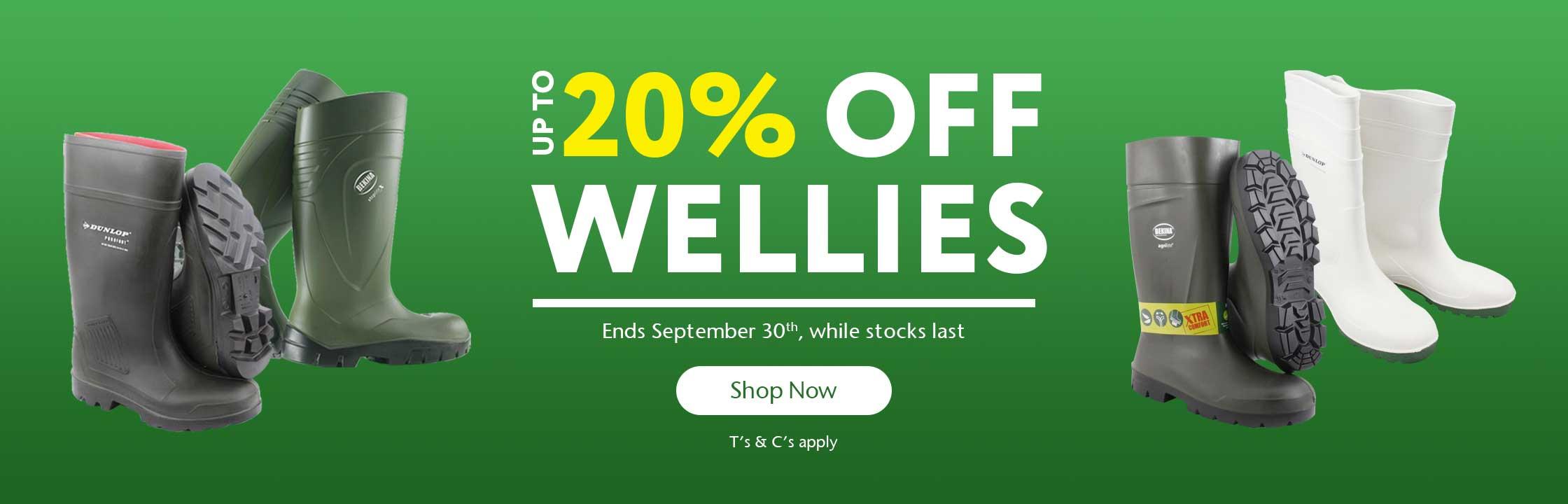 September Offers Up To 20% OFF Wellies