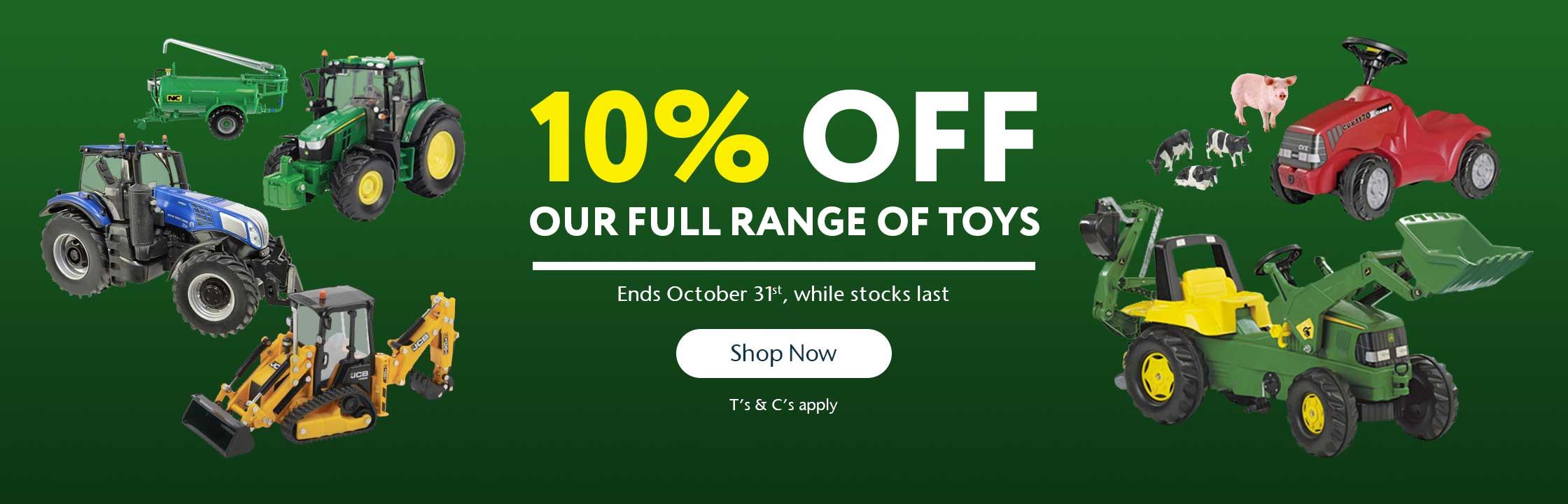 10% OFF ALL TOYS