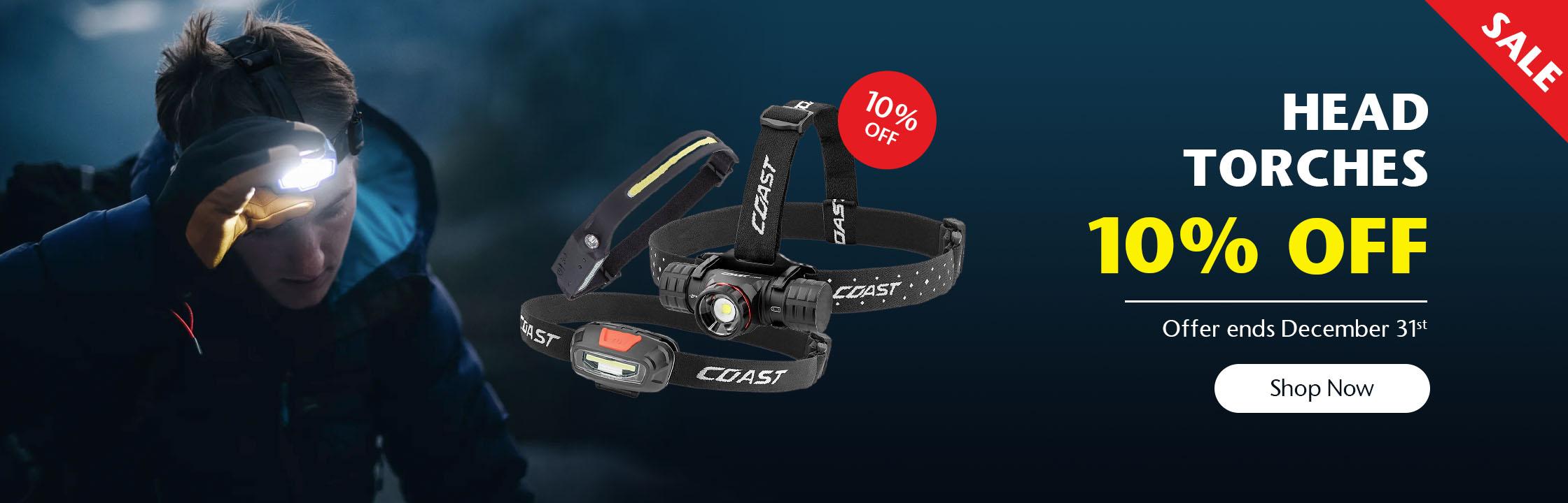 10% Off Head Torches