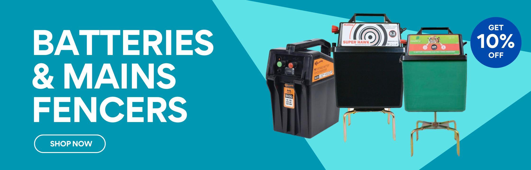 10% off Battery and Mains Fencers