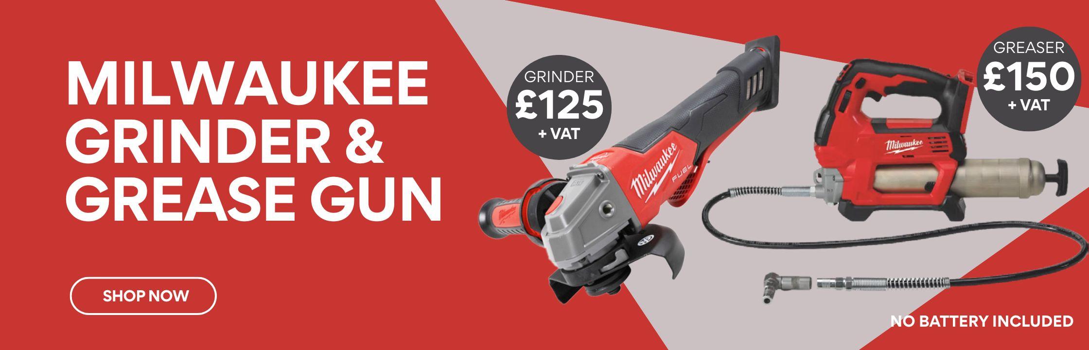 Milwaukee Grinder & Grease Gun