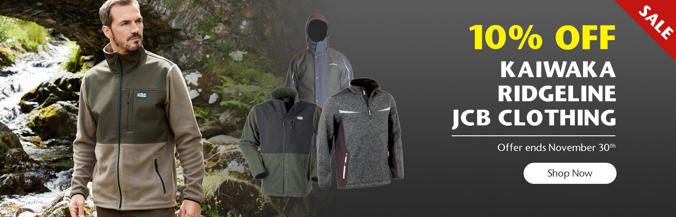 10% Off Kaiwaka, Rdgeline & JCB Clothing