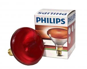Philips Infrared 250w Ruby ES Screw Fit Heat Lamp Bulb image