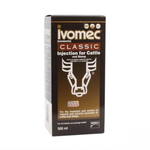 Ivomec Classic Injection 500ml - Cattle & Sheep Wormer