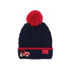 Lighthouse Bobbie Hat Navy with Red Tractor  image
