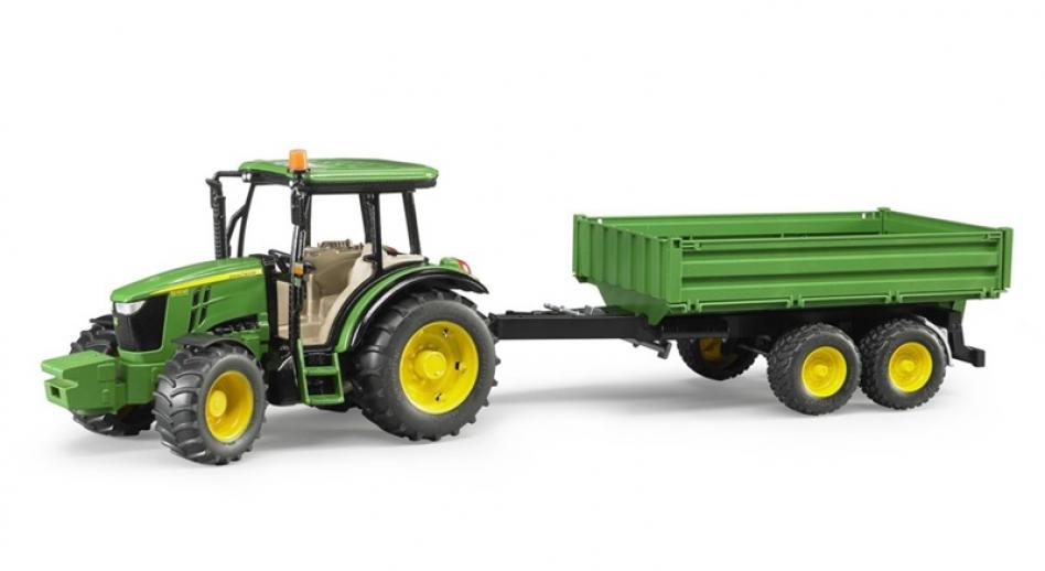  Bruder John Deere 5115M Tractor with Tipping Trailer 1:16 