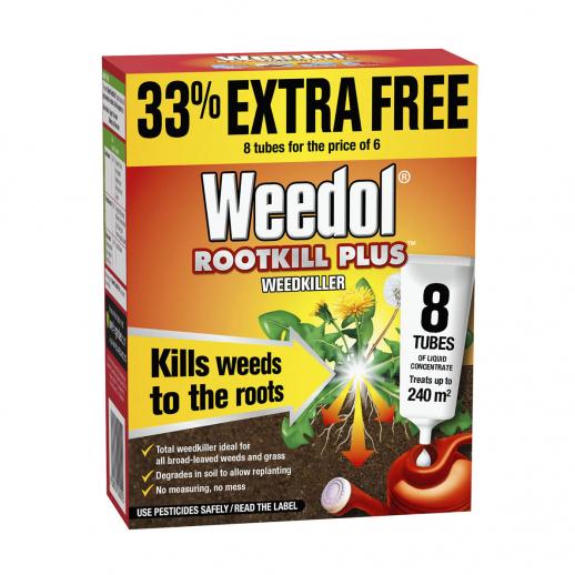  Weedol Rootkill Plus Liquid Concentrate Tubes 6 + 2 Tubes Free