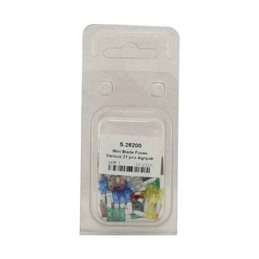  Sparex Assorted Mini-Blade Fuses (21 Pieces)