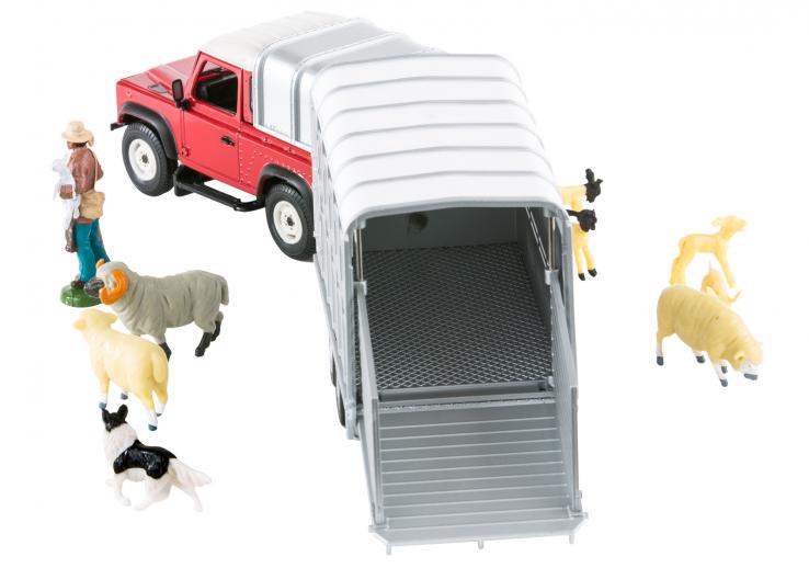  Britains 43138 Landrover and Sheep Trailer Set