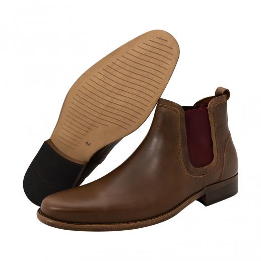  Elk Dressed Chelsea Boot Walnut Oak/Burgundy Gusset 