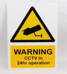 Warning CCTV in 24hr Operation Corriboard Sign - 500mm x 375mm image