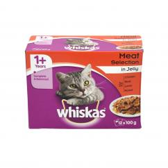Whiskas Meat Jelly Pouch 12 x 100g image