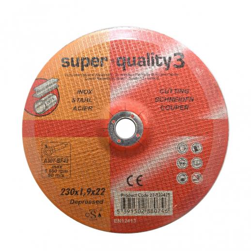  Super Quality Grade 3 - 9'' Metal Inox Cutting Disc