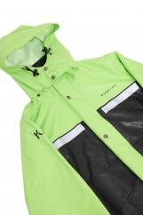 Kaiwaka Trekz Kids Parka Jacket Grey/Lime Green  image