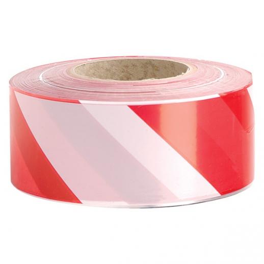  Deemark Red & White Barrier Tape 75mm x 500m