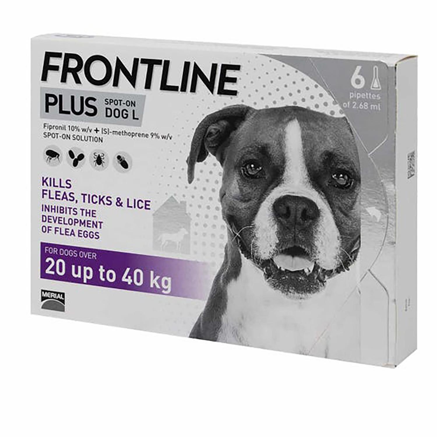 Buy Frontline Plus Spot On Large Dog - 20-40kg Pack of 3 from Fane ...