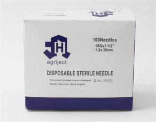 Disposable Needle with Plastic Hub Luer Lock 18G x 1 1/2