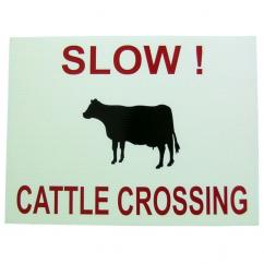 Slow Cattle Crossing Corriboard Sign - 508mm x 400mm image