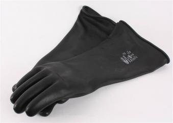 Black Latex Gauntlet Gloves  image