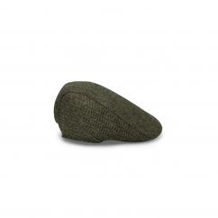 Hoggs Herringbone Waterproof Tweed Cap in Green  image