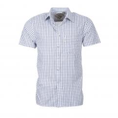 Rydale Richmond Mens Short Sleeve Check Shirt Navy/White image