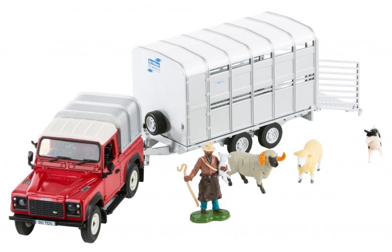  Britains 43138 Landrover and Sheep Trailer Set