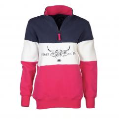 Rydale Byland Ladies Sweatshirt Highland Cow Navy/White/Bonbon image