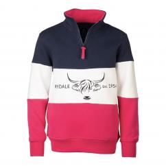 Rydale Byland Junior Sweatshirt Cow Navy/White/Bonbon image
