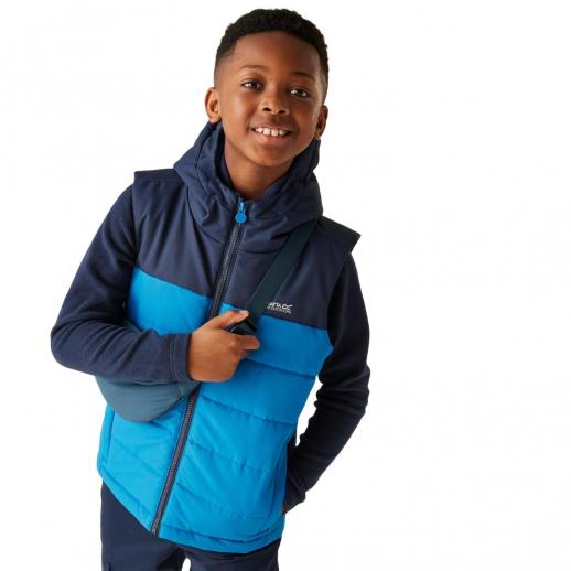  Regatta RKB101 Lofthouse Kids Hooded Bodywarmer Navy / Snorkel Blue