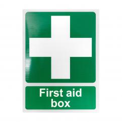 First Aid Box Sign - Corriboard 500mm x 375mm image