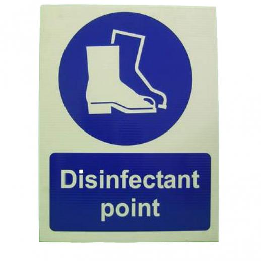  Disinfectant Point Corriboard Sign - 500mm x 375mm