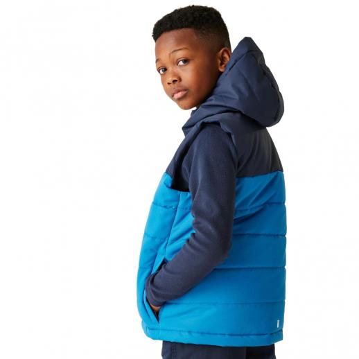  Regatta RKB101 Lofthouse Kids Hooded Bodywarmer Navy / Snorkel Blue