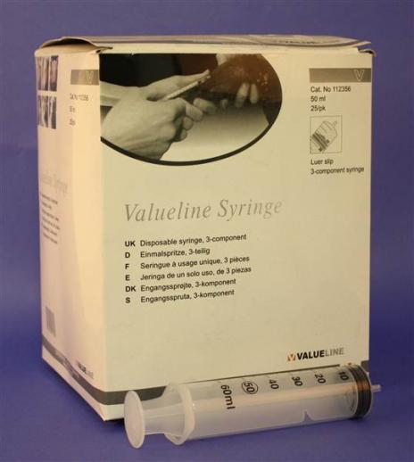  Valueline Disposable Syringes 50ml 