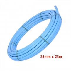 MDPE Blue Plastic Water Pipe 25mm x 25m image