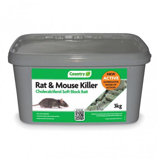  Country UF Cholecalciferol Soft Block Rat & Mouse Bait 3Kg