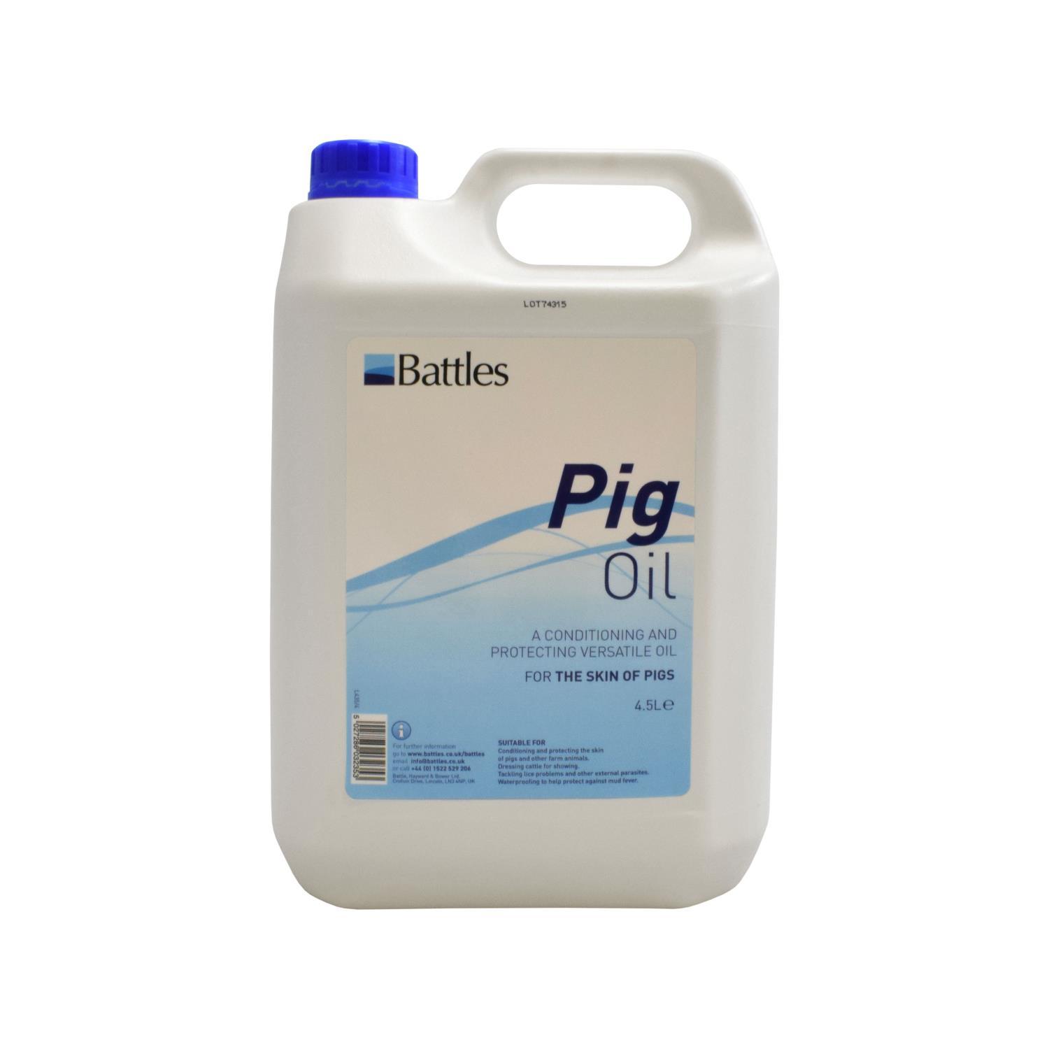 Buy Battles Pig Oil 4.5L from Fane Valley Stores Agricultural Supplies