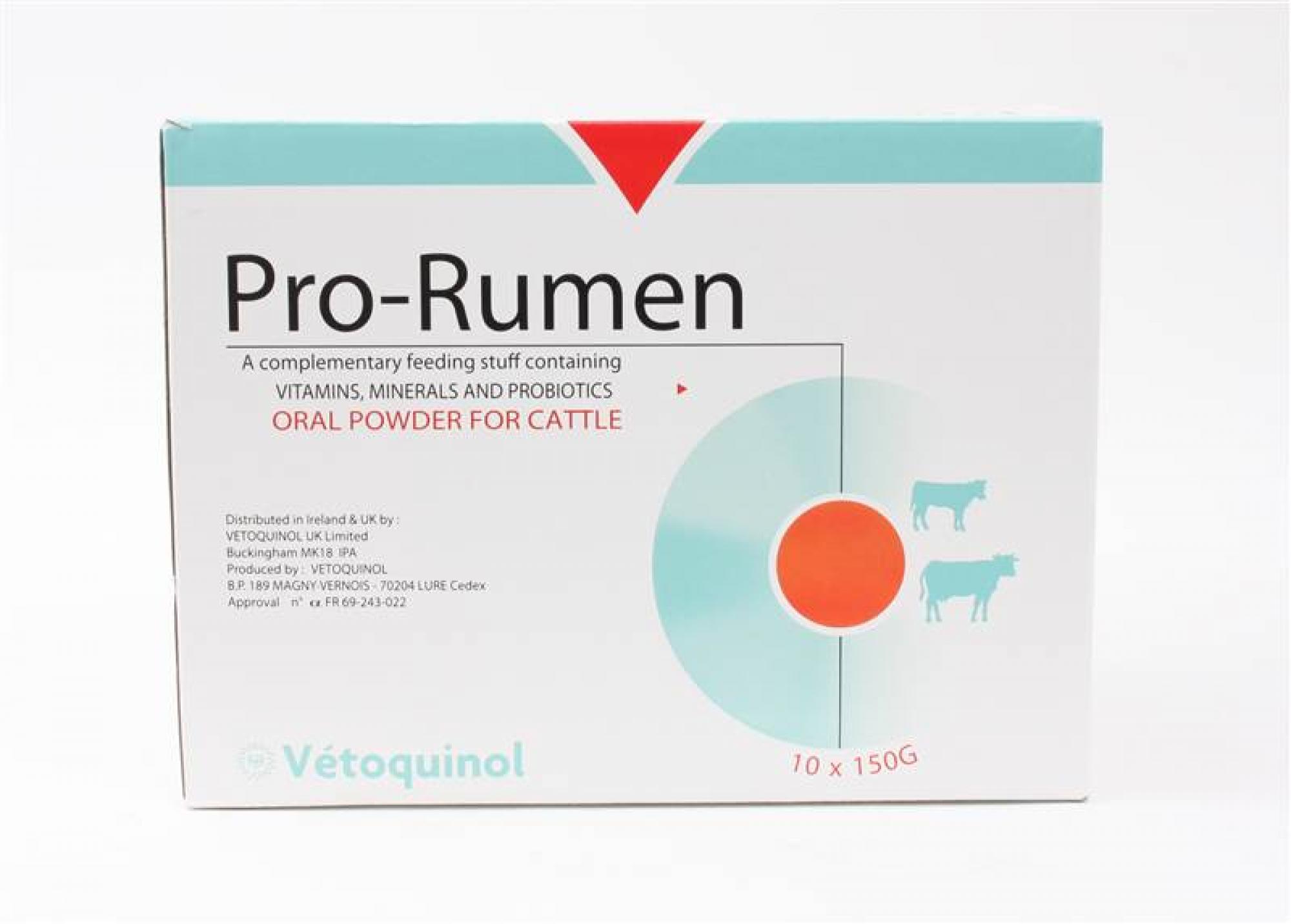 Buy Pro Rumen Oral Powder for Cattle 10 x 150g Pack from Fane Valley