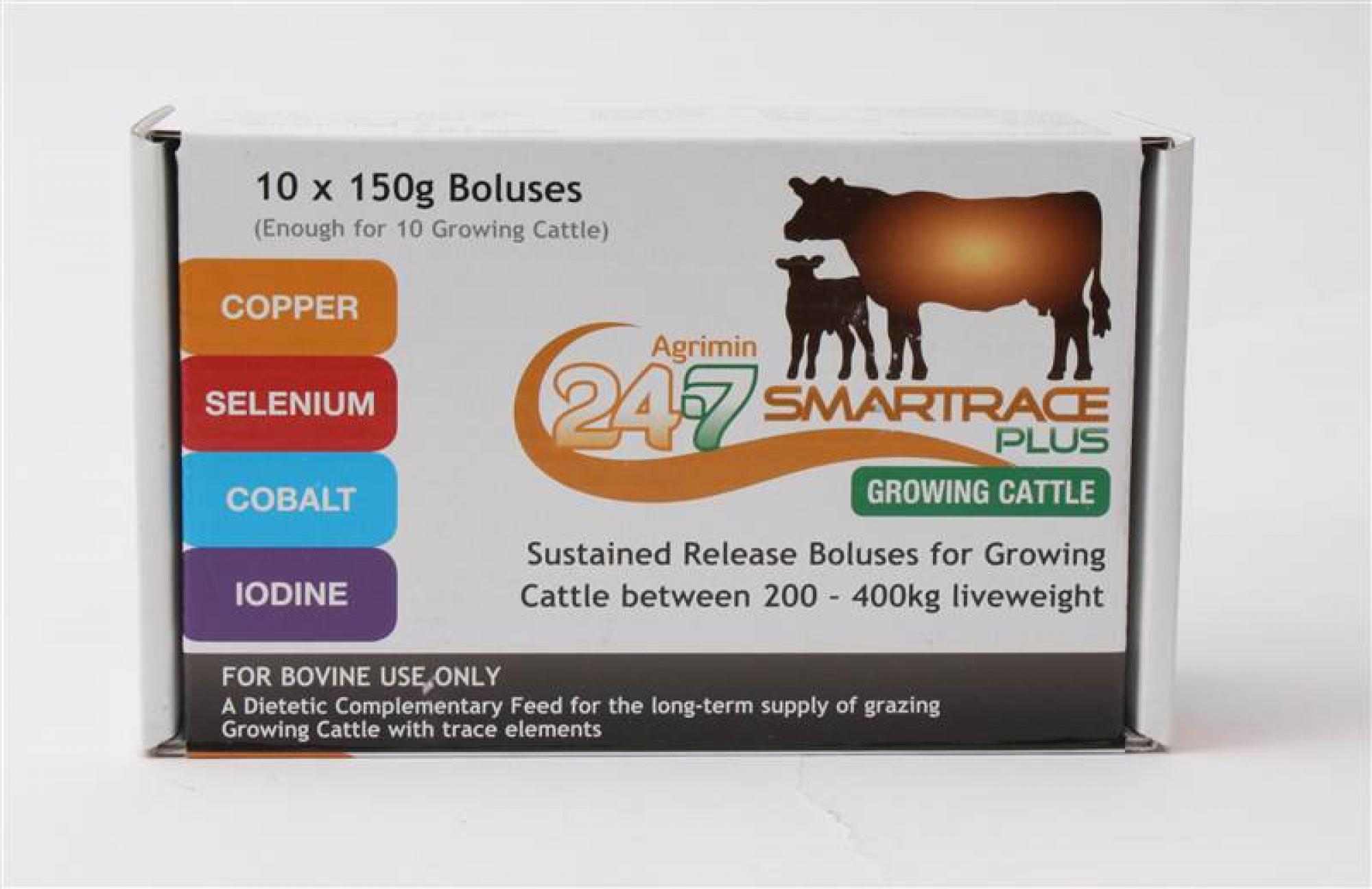 Buy Agrimin 24/7 Smartrace Plus Growing Cattle Bolus with Copper 10 x