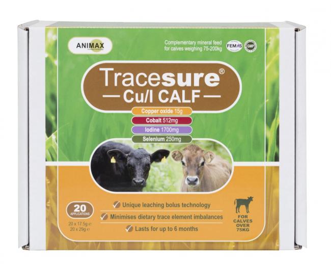  Animax Tracesure CU/I Bolus for Calves 