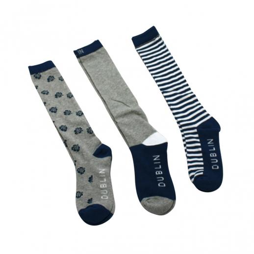  Dublin Posey Sock Pack Grey Adult 