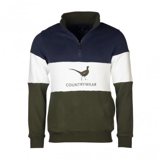  Rydale Byland Mens Sweatshirt Pheasant Navy/White/Olive