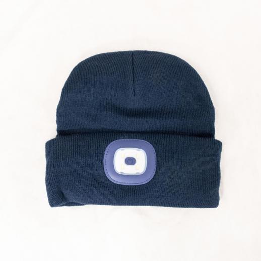  Portwest USB Rechargeable LED Beanie Hat Navy