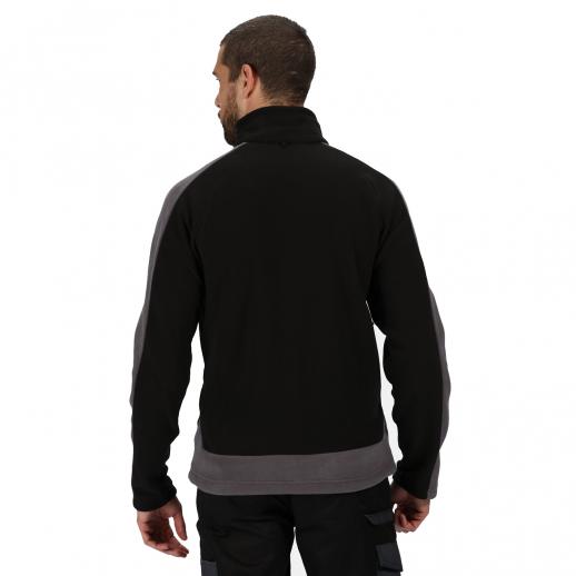  Regatta TRF523 Contrast 300 Mens Fleece Black/Seal Grey 