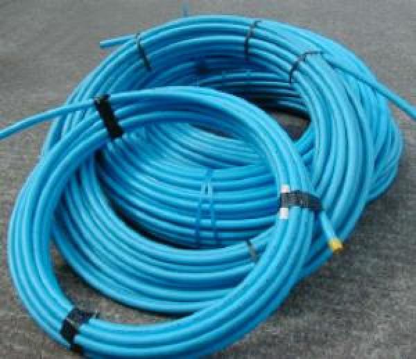  MDPE Blue Plastic Water Pipe 25mm x 150m