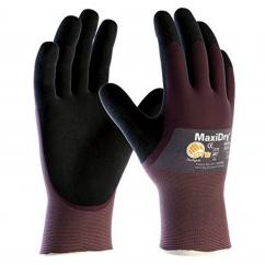 Maxidry 56425 Palm-side Coated Black/Purple Gloves image