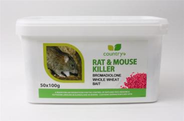 Country Bromadiolone Rat W/Wheat 50x100g image