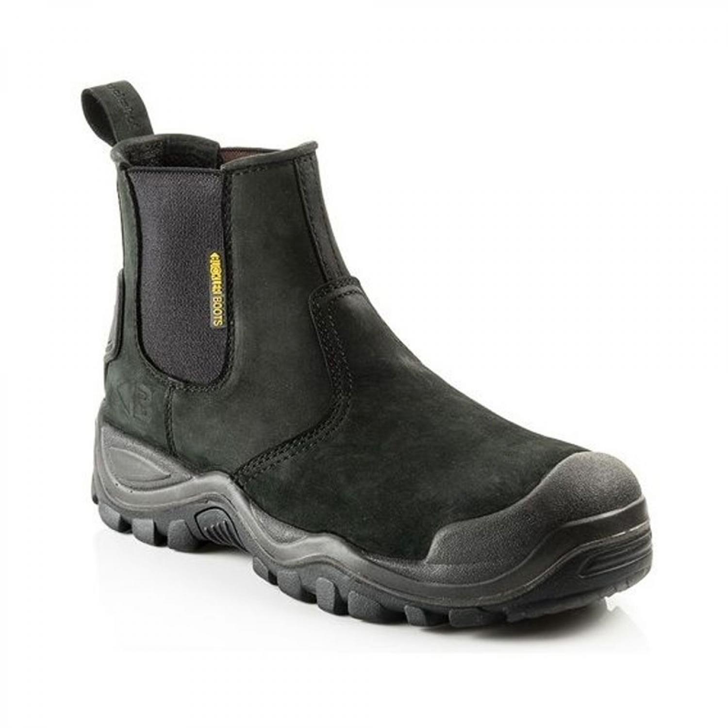 Buy Buckshot Safety Dealer Boot Black Size 9 from Fane Valley Stores